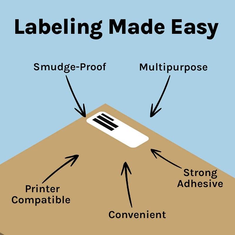 Premium Label Supply White Address Sticker Labels - 2.625"" x 1"" - Laser/Inkjet Compatible - (30 per Sheet), 25 Sheets - 750 Total Adhesive FBA Labels - Image 5